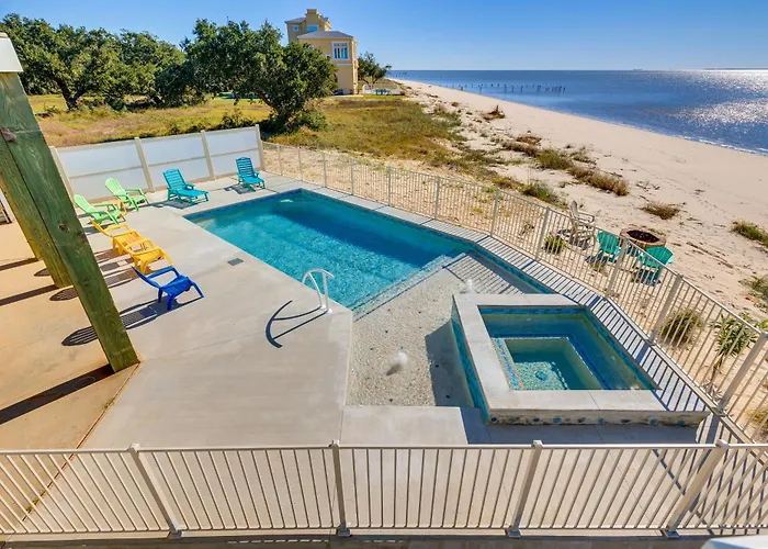 Ocean Springs 'Magnolia Beach House' On Pvt Beach!