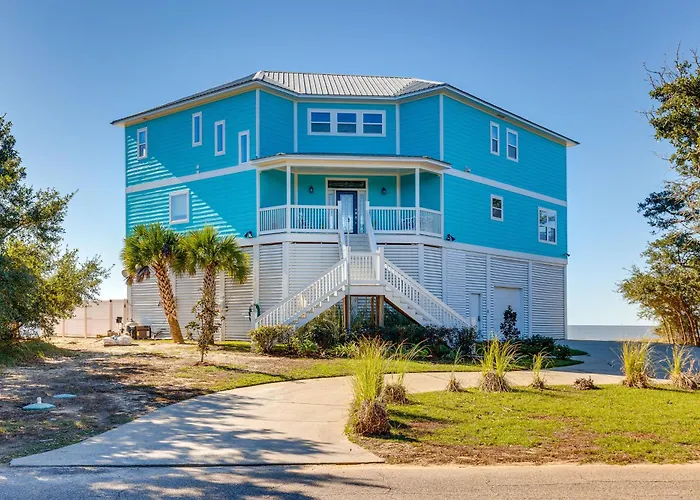 Ocean Springs 'Magnolia Beach House' On Pvt Beach!